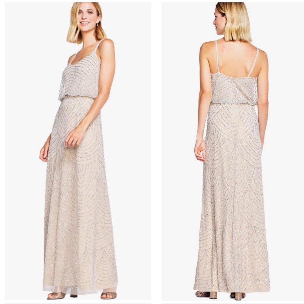 Adrianna Papell Beaded Blouson Gown 12